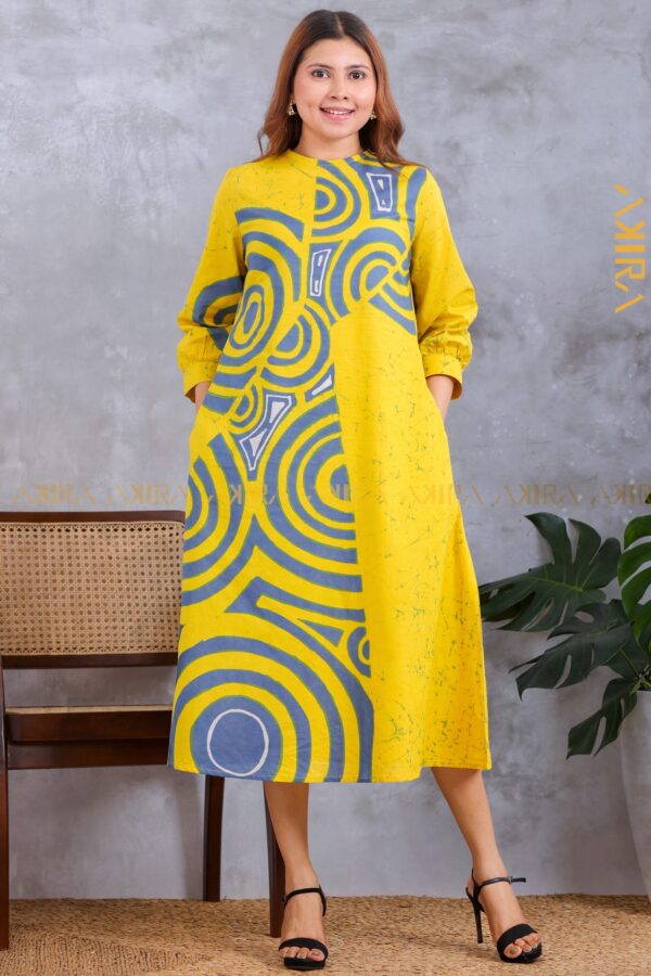 Dewdrop Delight Batik Dress