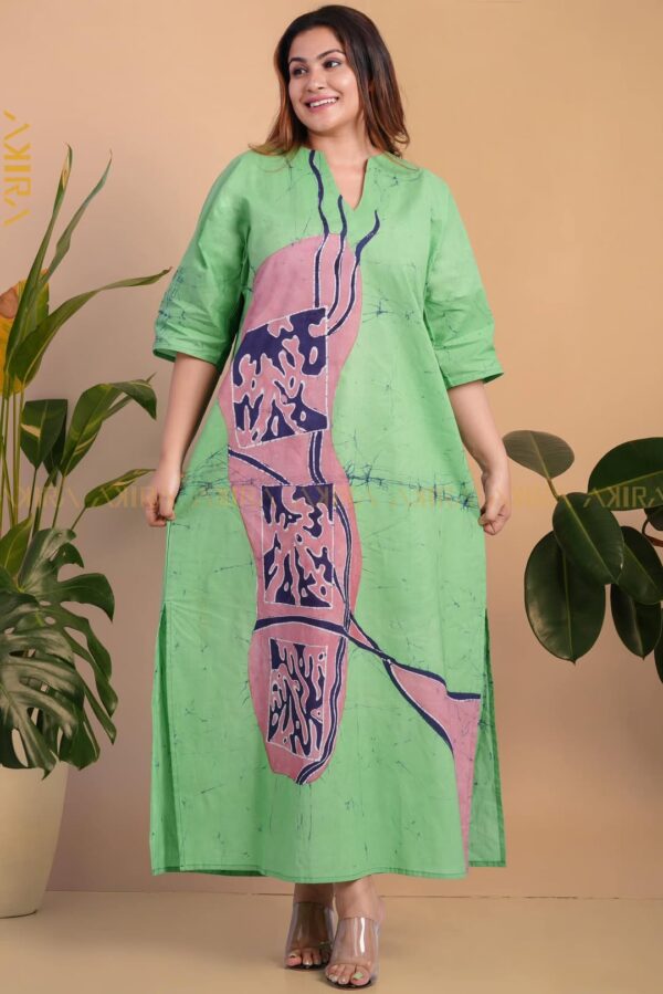 Evening Greeny Batik Dress