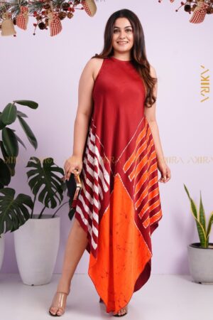 Moclano Silk Party Designer Dress