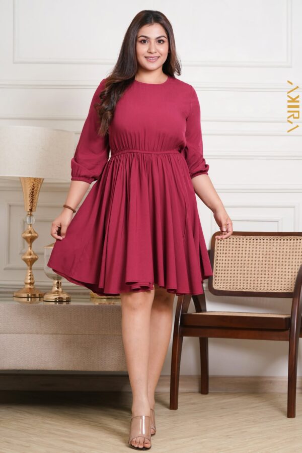 Plum Cascade Dress