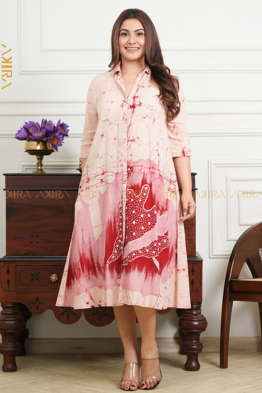 Rose Lady Batik Designer Dress