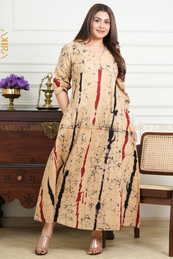 Velvet Fashion Batik Dress