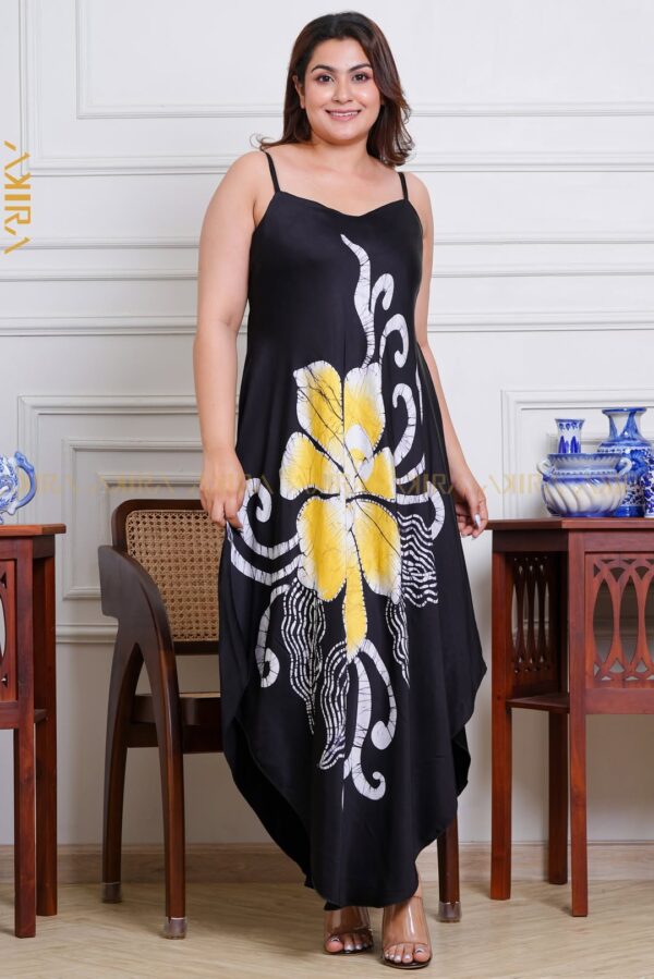 Floral dream silk party dress