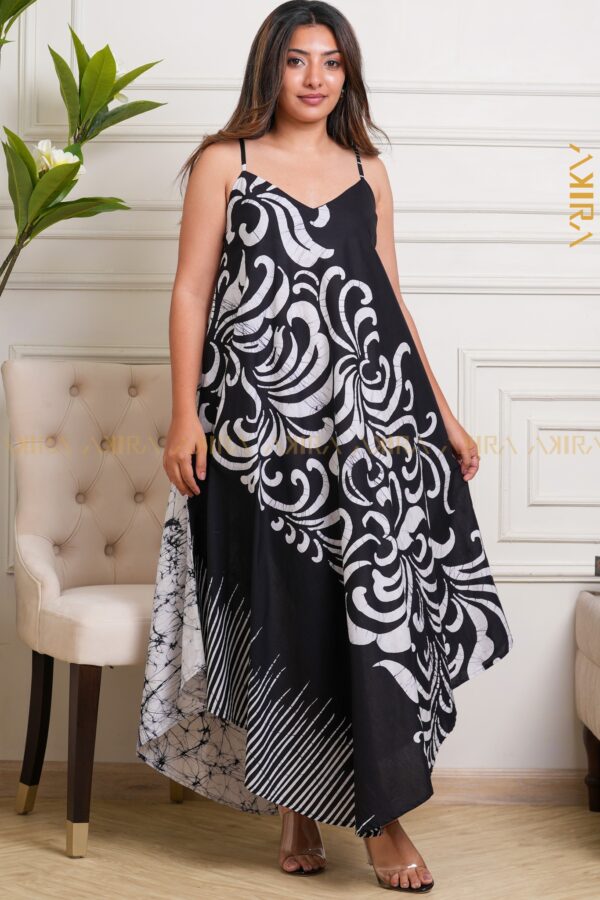 Flame violet batik dress