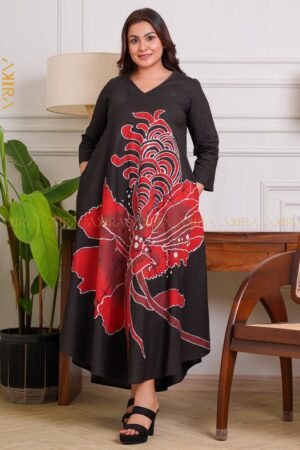 Alina huge flora batik dress