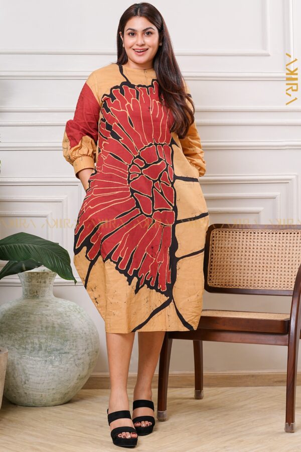 Lavender Daisy Batik Dress