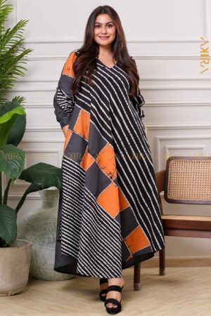 Dahila Brezzed Batik Flared Dress