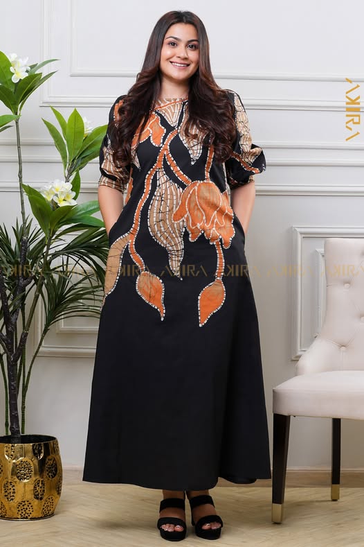 Elnora Designer Batik Dress