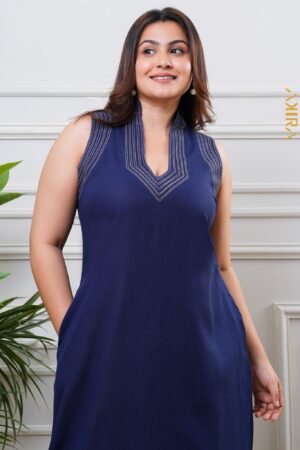 105740 – Allure contrast detail batik dress 113194-1