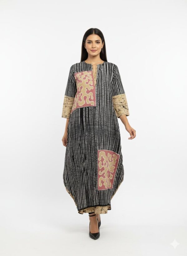 Stripe Touch Batik Dress