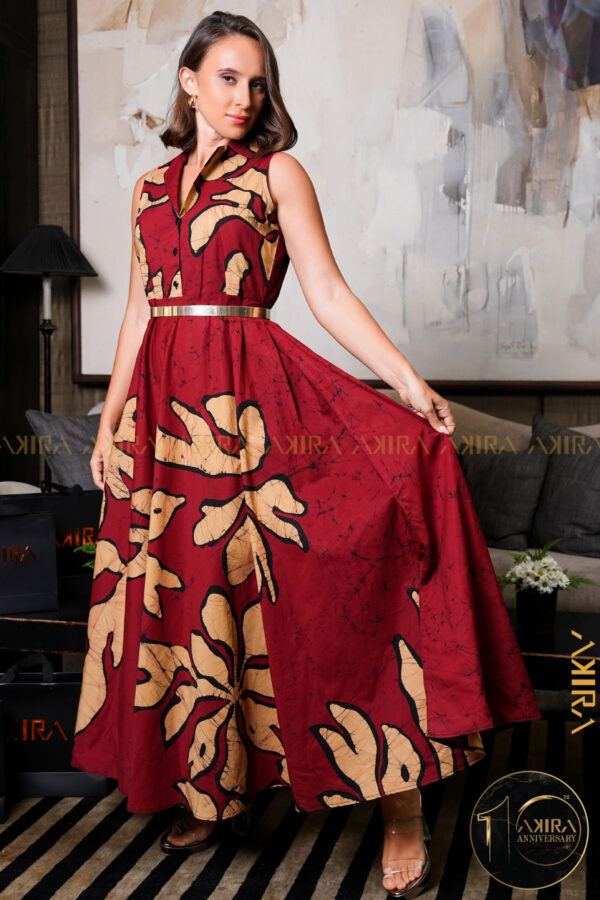 Crystal Charm Batik Elegant Dress