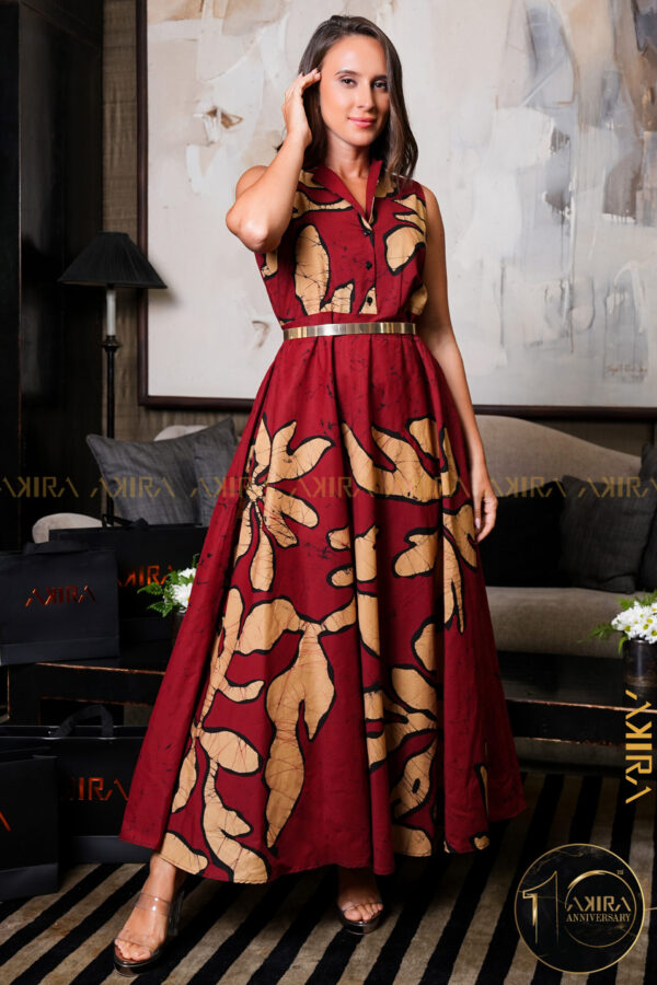 Crystal Charm Batik Elegant Dress