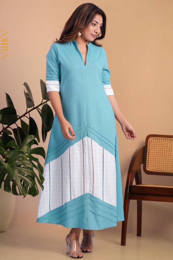 Saffron lris Elegant Dress