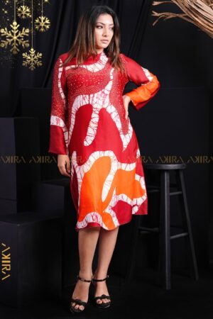 Zara Nova Batik Silk Party Dress