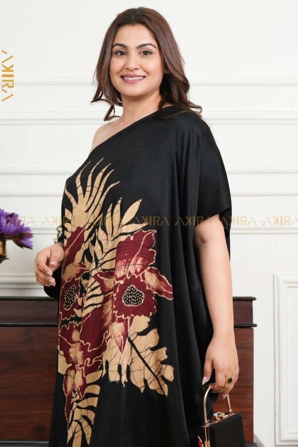 Dark Angel Bloom Silk Poncho