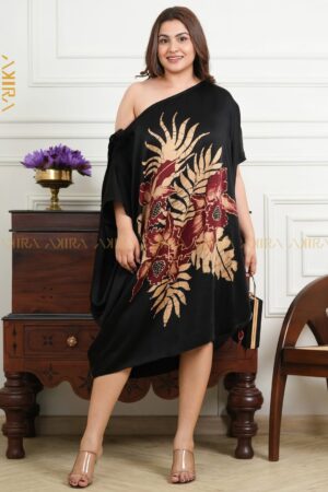 Dark Angel Bloom Silk Poncho