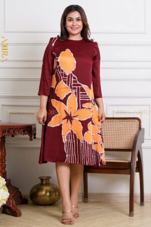 Tulip Twirl Silk Party Dress