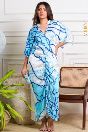 Greece & Garden Silk Party Dress