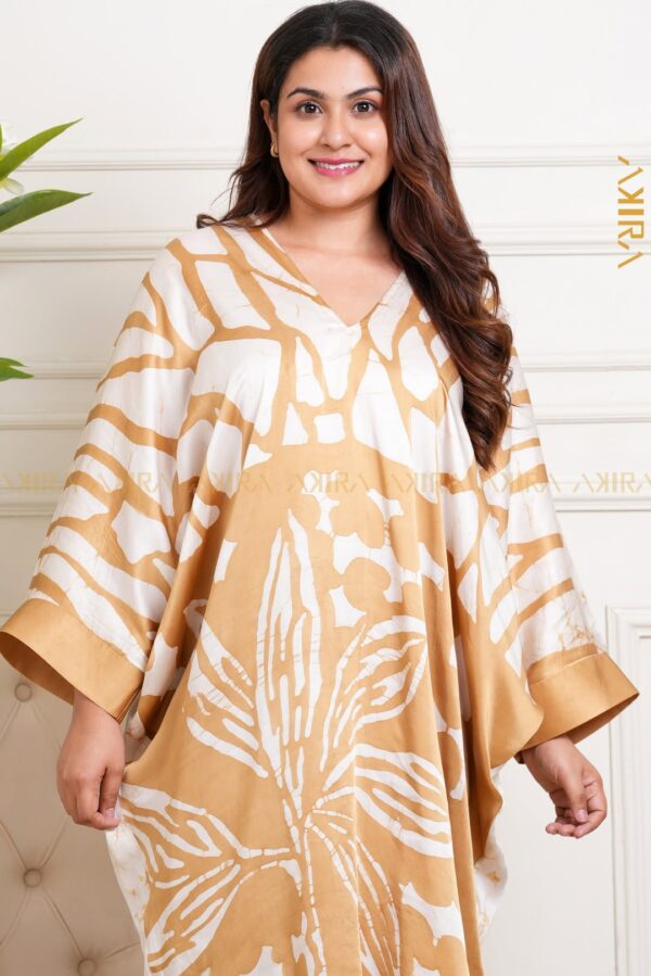 Golden Elite Silk Poncho Dress