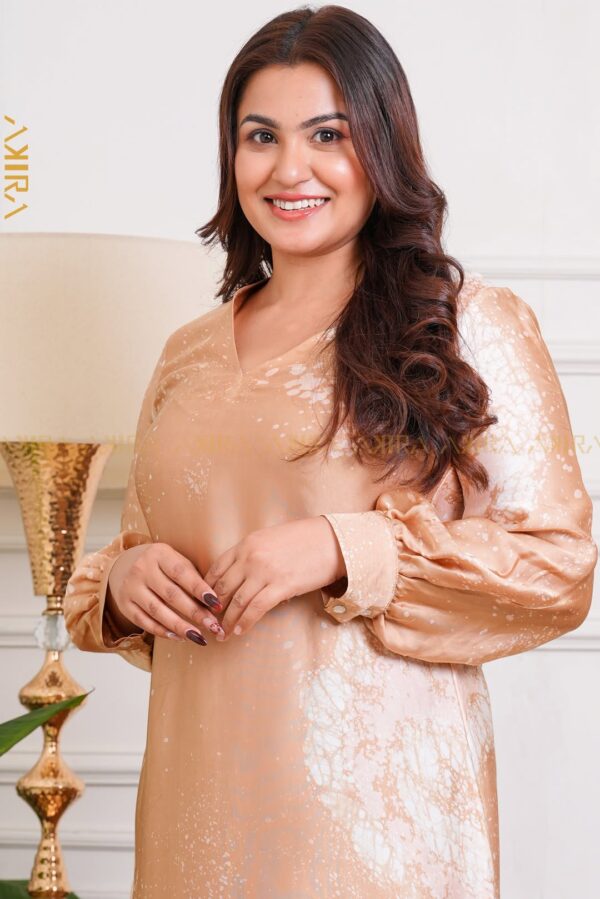 Royal Golden Silk Party Dress