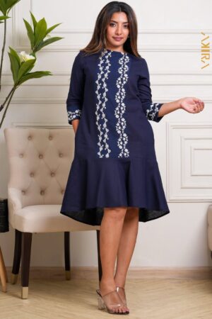 Moss pattern elegant dress