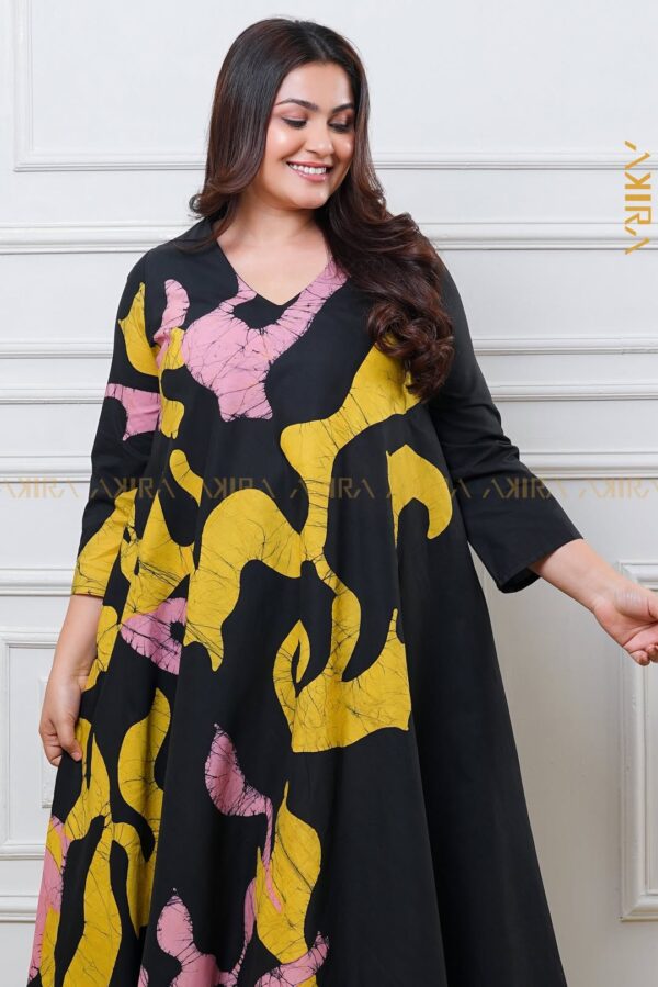 Orchid batik designer dress