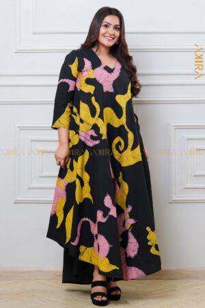 Orchid batik designer dress