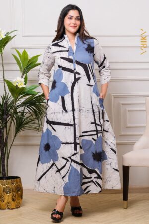 Nuvlora Batik Designer Dress