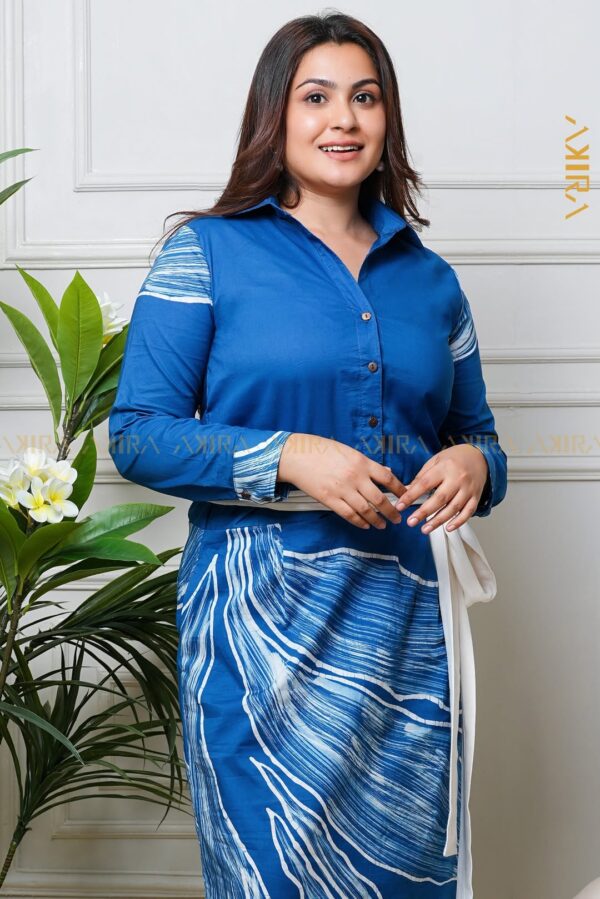 Aqua Elegant Batik Designer Dress