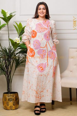 Quivara flora batik designer dress