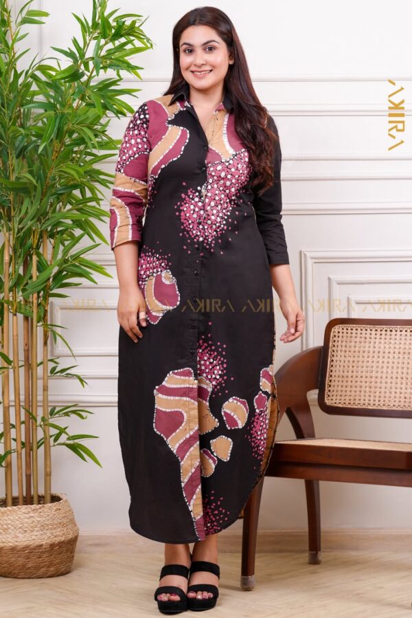 Twilight Glow Batik Designer Dress