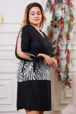 Dark Zibra Pattern Dress