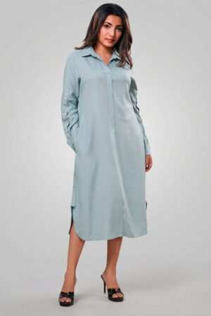 Indigo vines dress