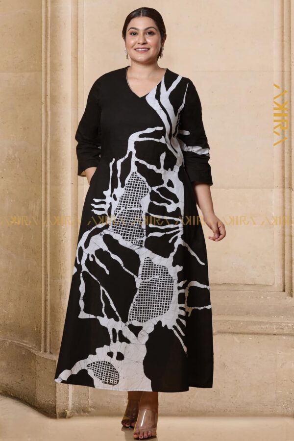 Olivine Dark Batik Dress