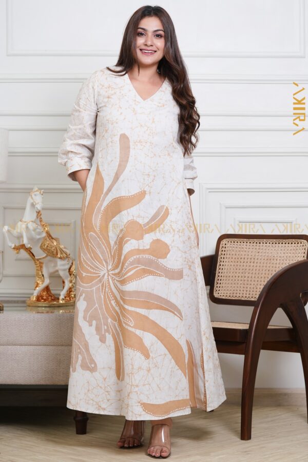 Aurora Fit Flowery Batik Dress