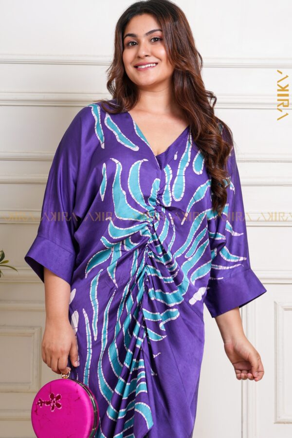 Purple in love silk party dress