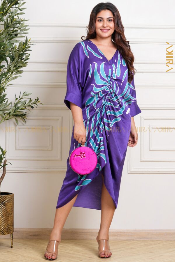 Purple in love silk party dress