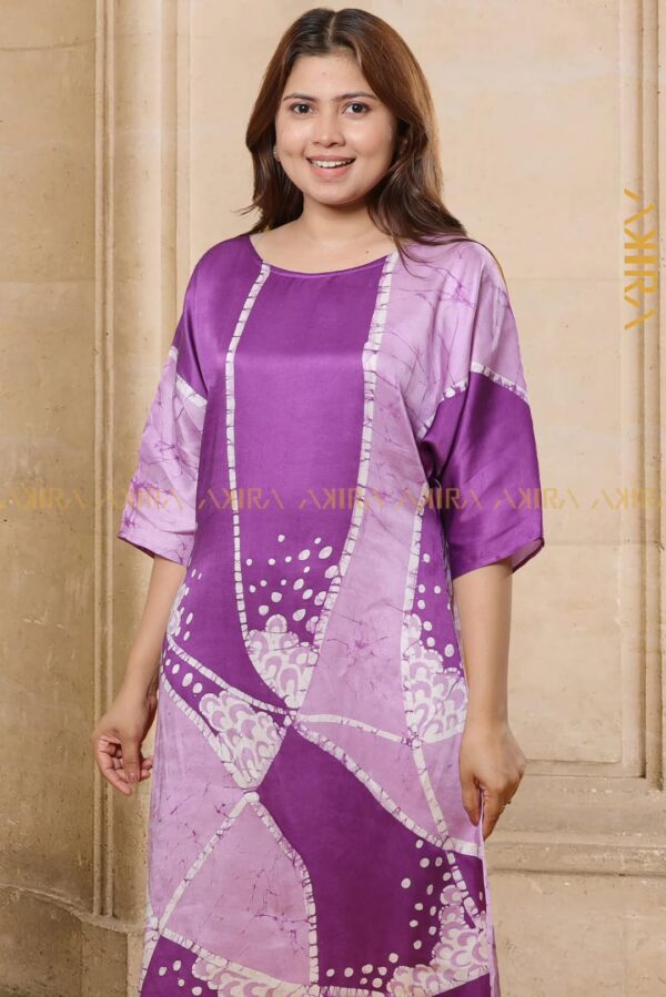 Purple-Eyed Susan Silk Dress