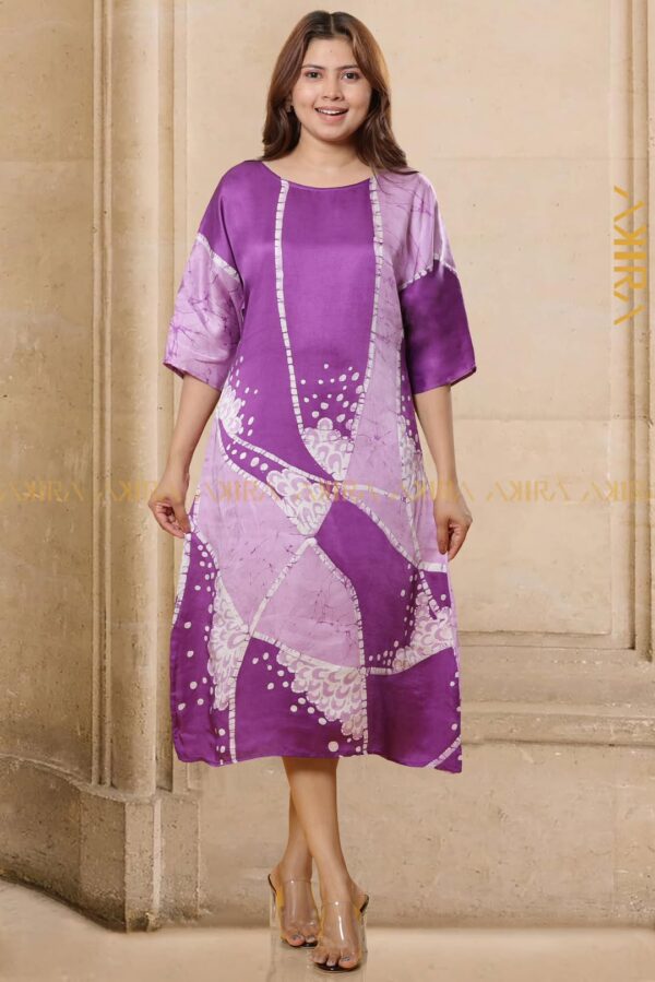 Purple-Eyed Susan Silk Dress