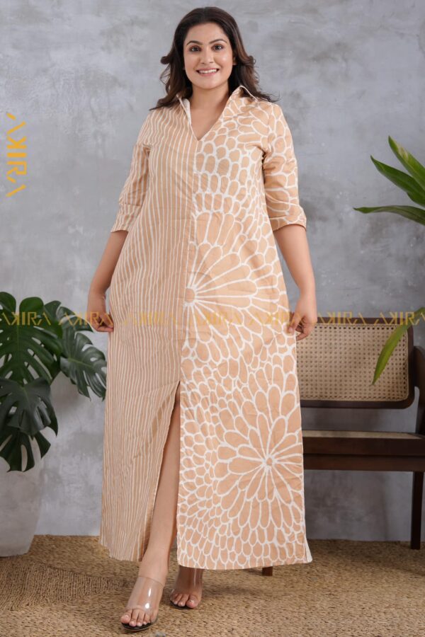 Golden Glowish Batik Dress