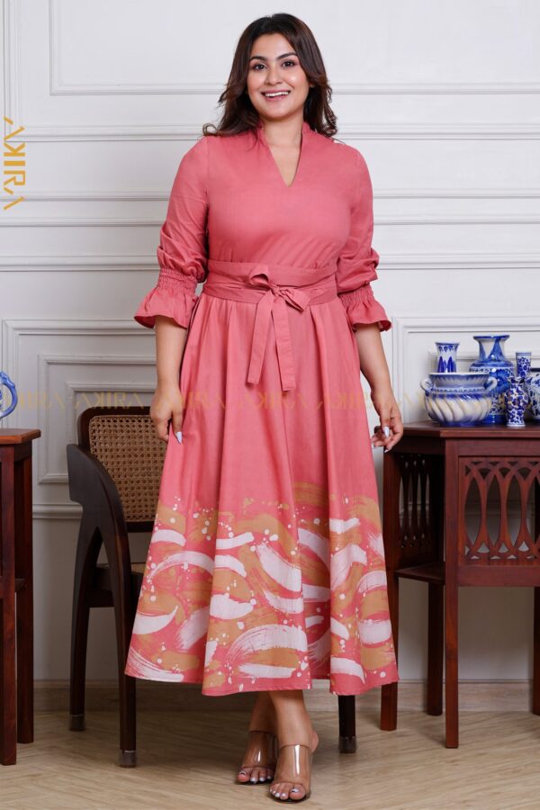 Moon blush batik designer dress