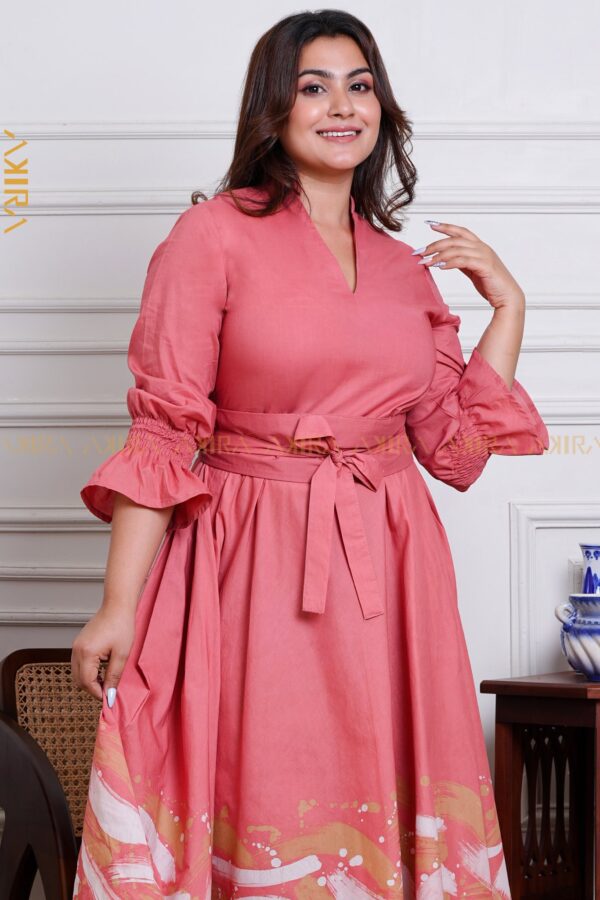 Moon blush batik designer dress