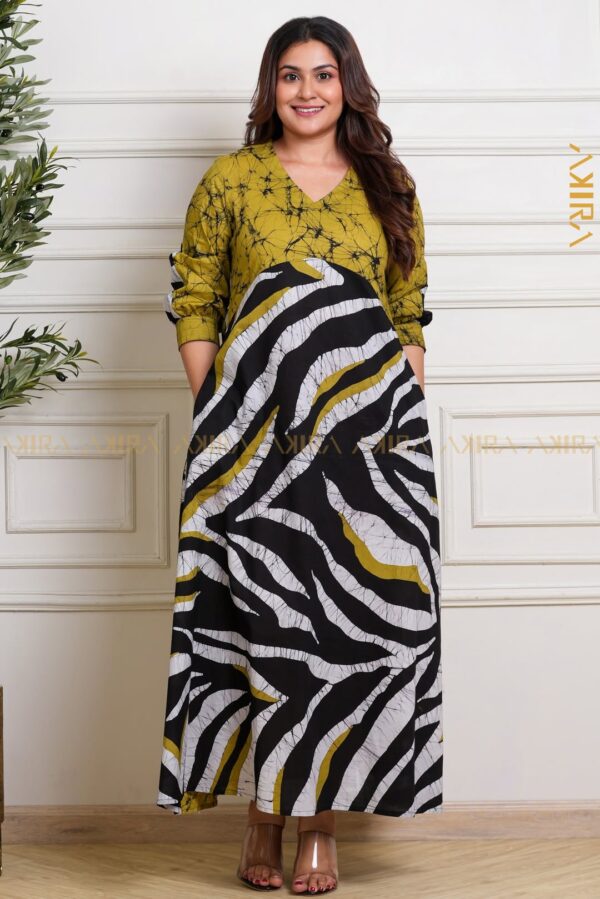 Moonlit garden batik designer dress