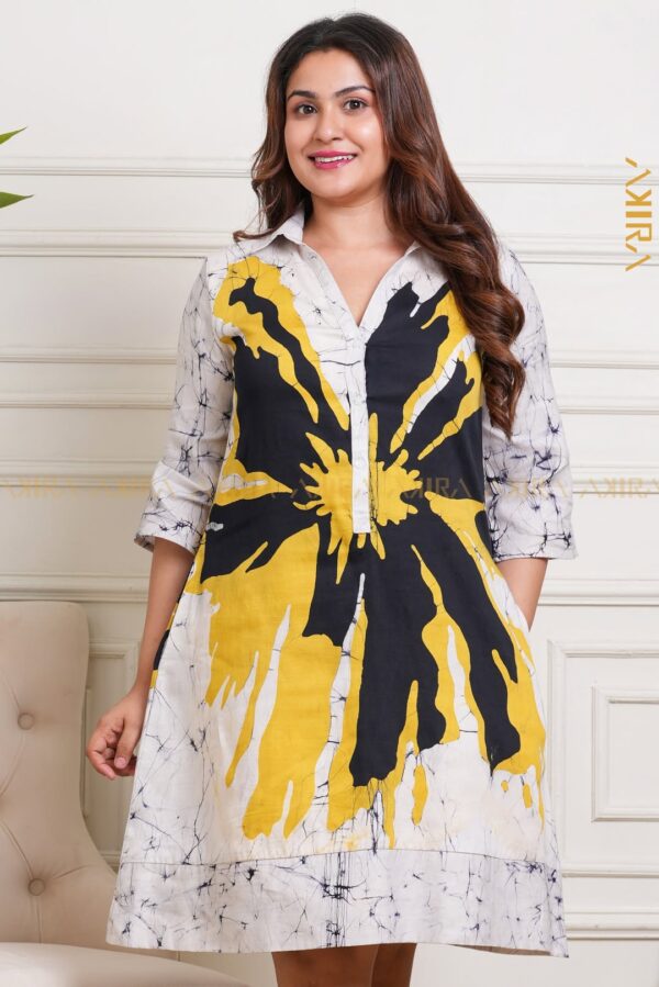Halina butterfly rayon dress