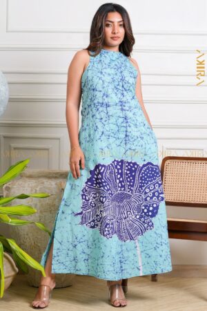 Evening Saffron Batik Dress