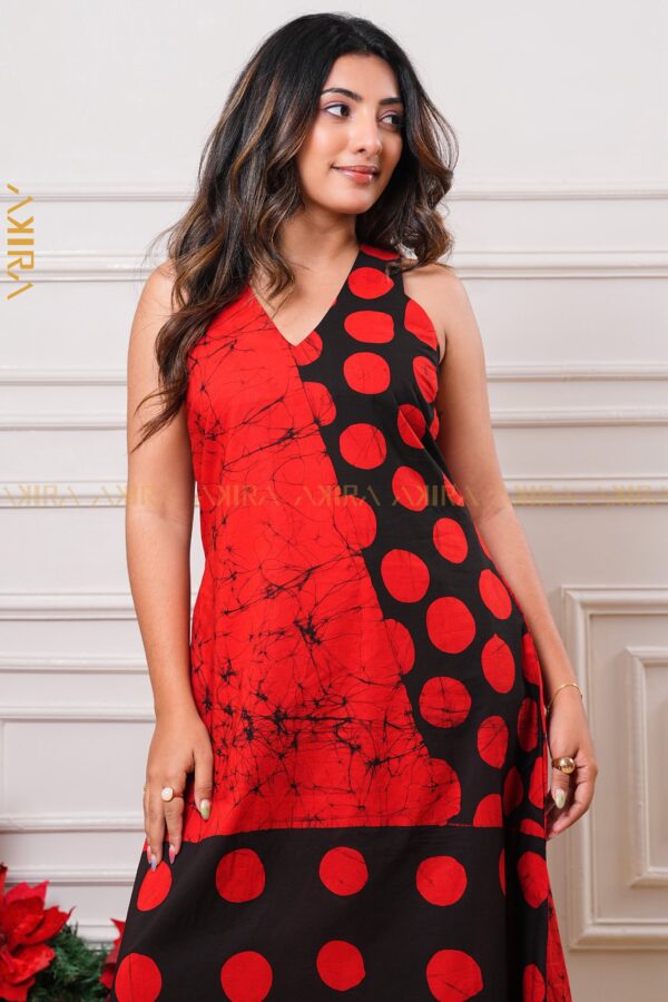 Majestic Red Batik Dress