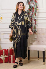Golden Avendra Silk Party Dress