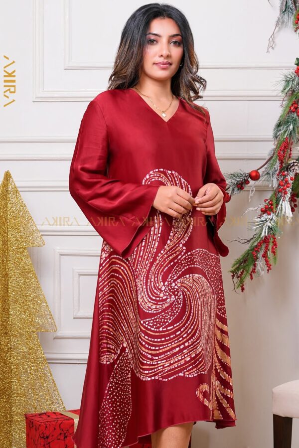 Evarose Silk Party Dress