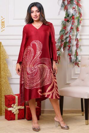 Evarose Silk Party Dress