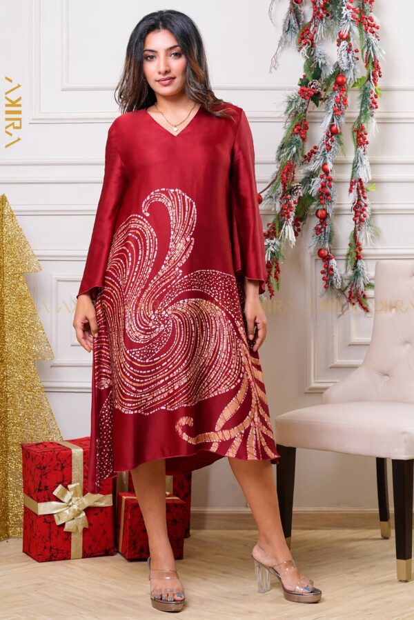 Evarose Silk Party Dress